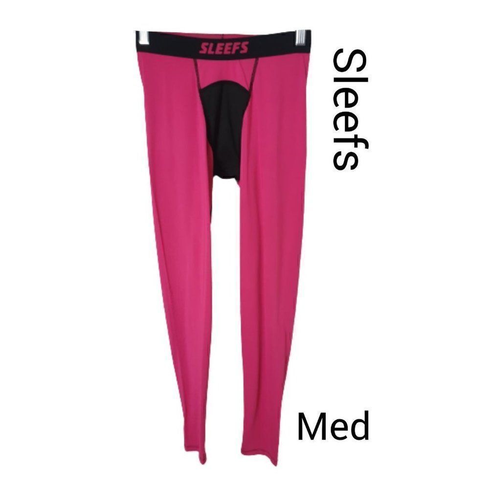Sleefs Men's Tights Compression Bottoms Training Tights Hue Pink Medium NWOT